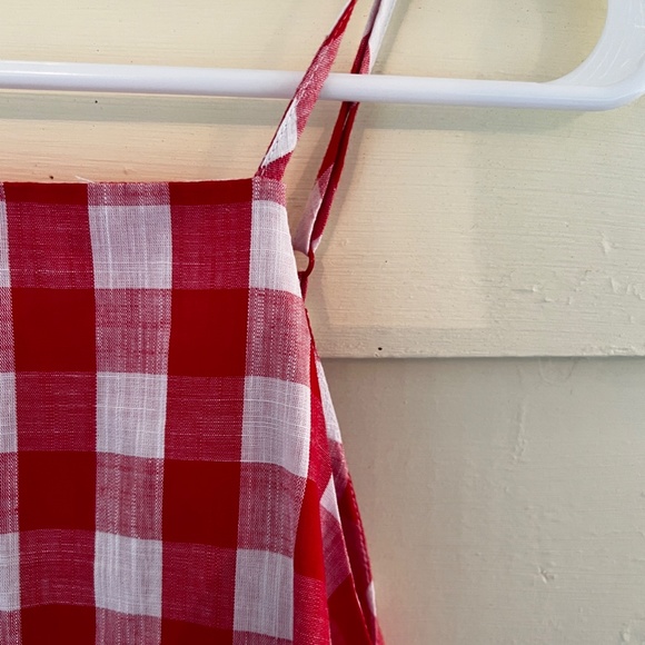 *NWT* ALTAR'D STATE Red & White Checkered Sleeveless Top w/Buttons - Picture 2 of 11